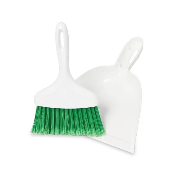 Libman Commercial Dust Pan With Whisk Broom - White -